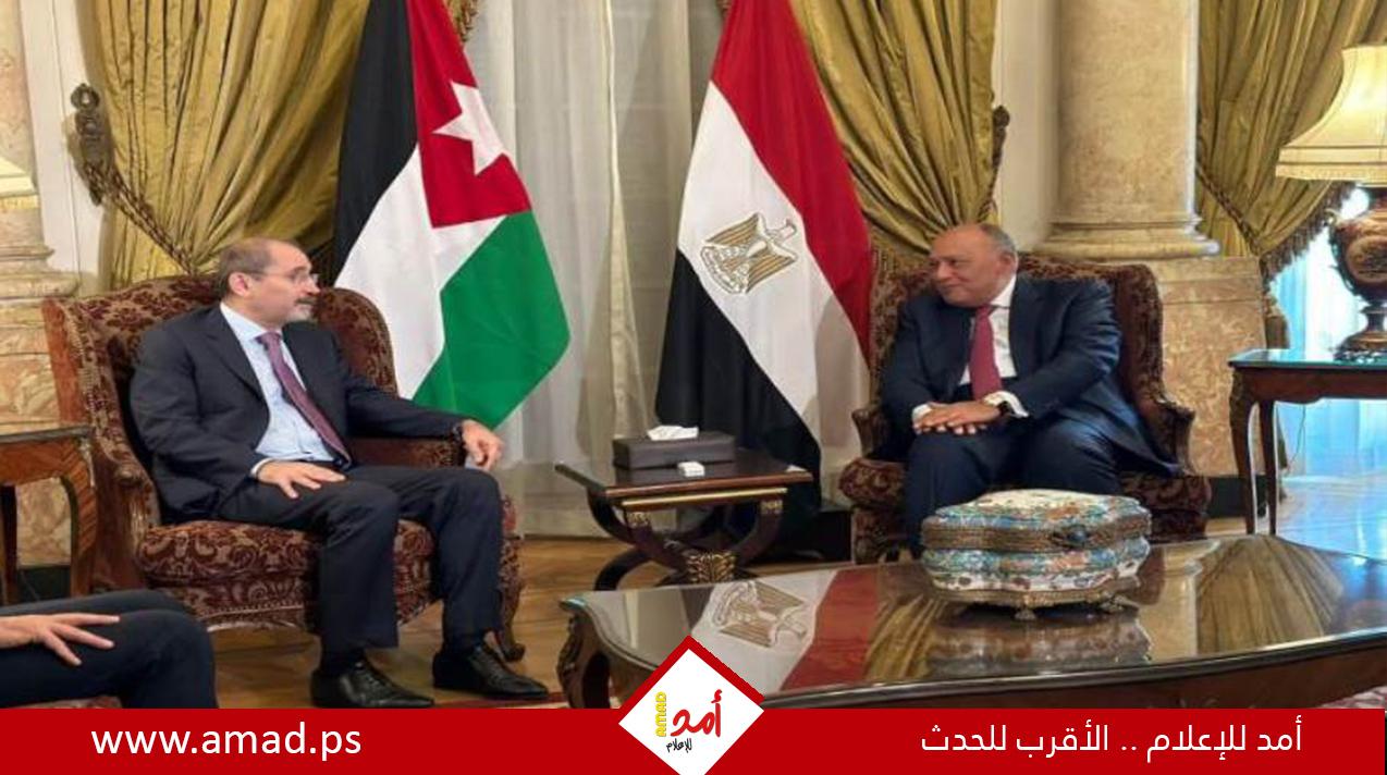 وزيرا الخارجية المصري والأردني  يبحثان الأوضاع في فلسطين