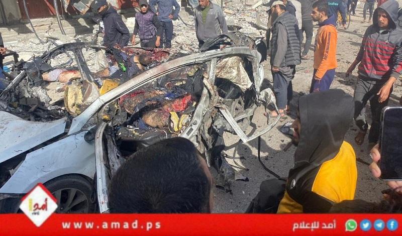 شهداء وإصابات بقصف جيش الاحتلال لسيارة مدنية في رفح- فيديو