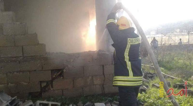 "الدفاع المدني" يخمد حريق بمشغل للإسفنج شرق قلقيلية