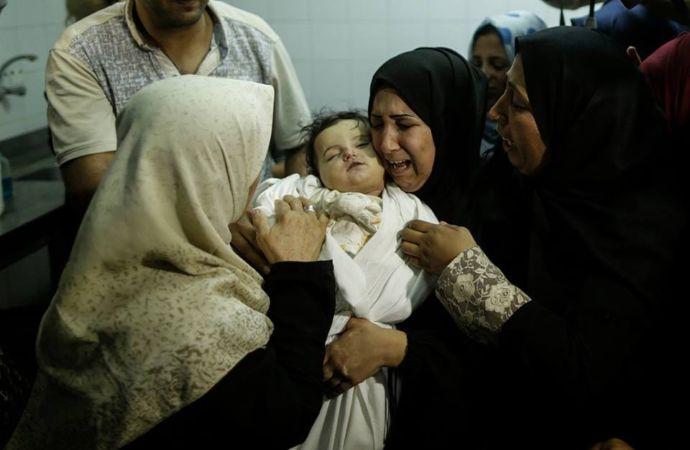 تشييع حثمان الرضيعة "ليلى الغندور" في غزة