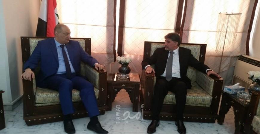 عبد الهادي ووزير الإعلام السوري يبحثان الأوضاع في المنطقة