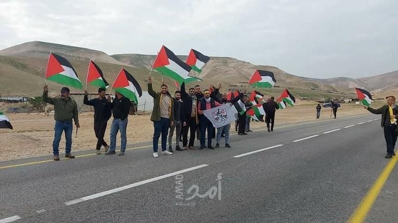أريحا: وقفة دعم وإسناد في منطقة "المعرجات" ضد الاعتداءات والانتهاكات الإسرائيلية- صور