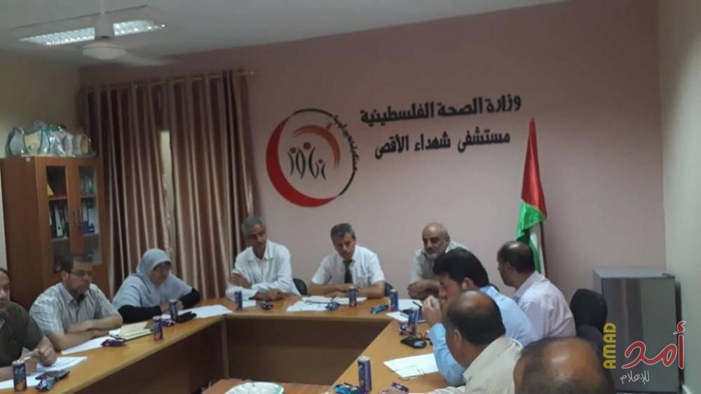 غزة: مدير تمريض المستشفيات يناقش أساليب تحسين الرعاية التمريضية
