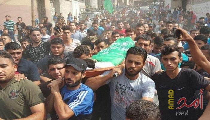 جماهير غزة  تشيع جثامين 3 شهداء بينهم طفل ارتقوا برصاص جيش الاحتلال