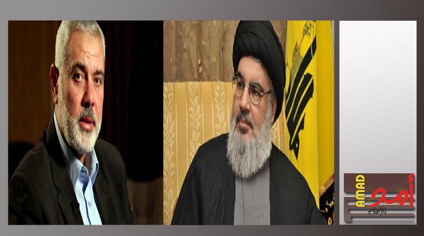 حسن نصر الله يهاتف اسماعيل هنية معزيا بشهداء العدوان الإسرائيلي على غزة