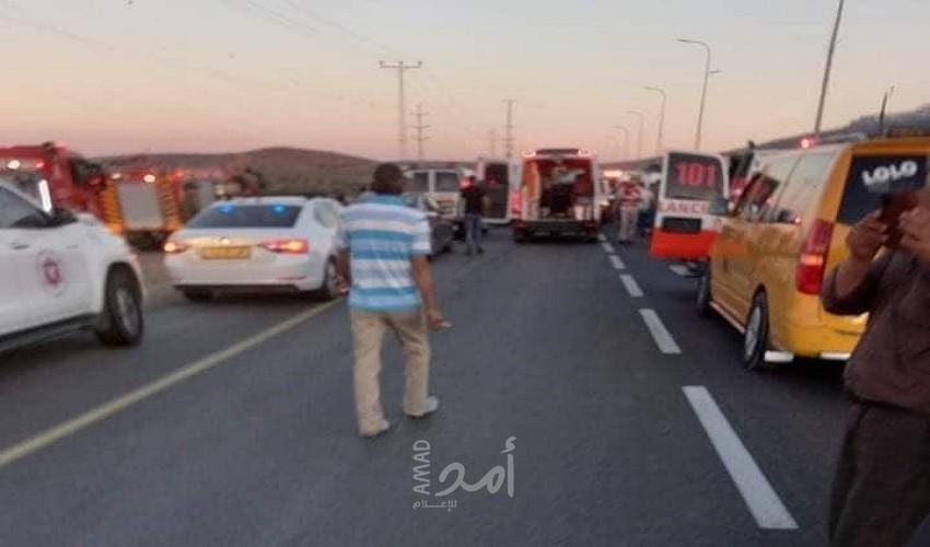 نابلس: وفيات وإصابة حرجة جراء حادث سير - فيديو وصور