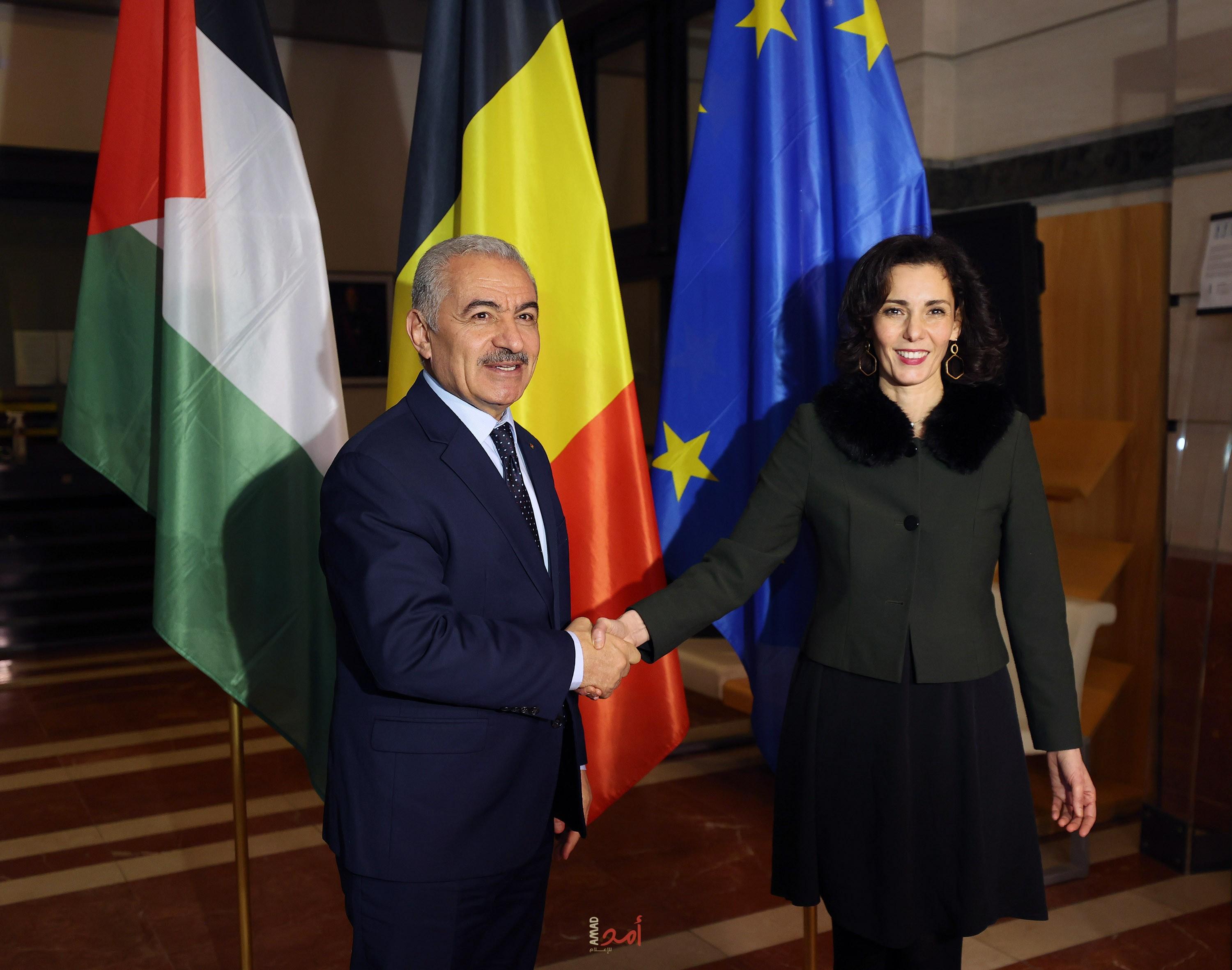 اشتية يبحث مع وزيرة الخارجية البلجيكية تنسيق الجهود بين دول أوروبية للاعتراف بالدولة الفلسطينية