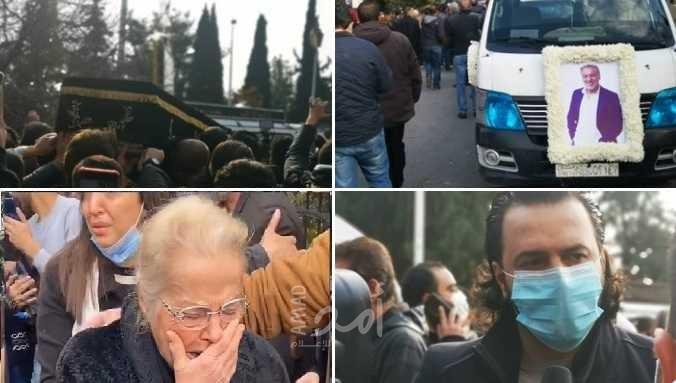 حشود وفنانون ودموع في تشييع حاتم علي بدمشق - فيديو