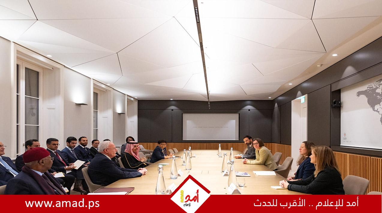 وفد اللجنة الوزارية المكلف من "قمة الرياض" يلتقون رئيسة اللجنة الدولية للصليب الأحمر