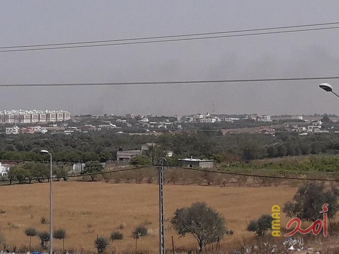 بالصور.. اندلاع حريق بمنطقة "الأحراش" شرق مدينة غزة