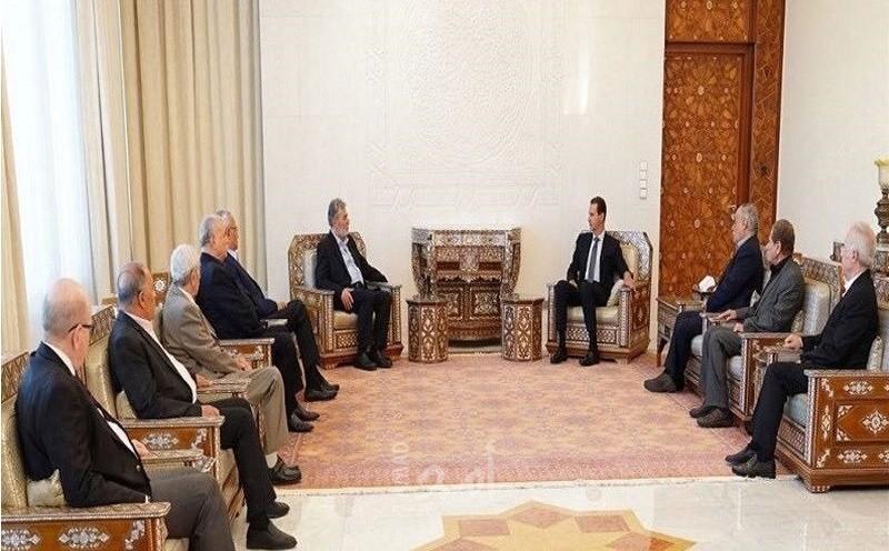 في لقاء هو الأول منذ زمن..الرئيس الأسد يستقبل قادة الفصائل الفلسطينية بدمشق