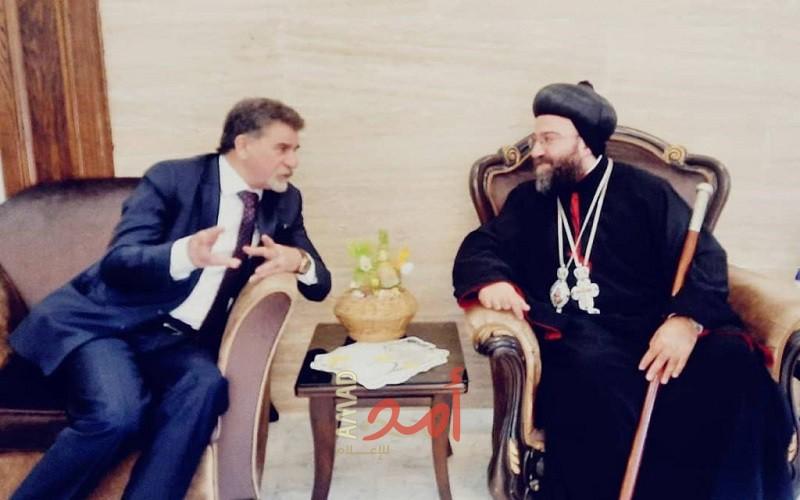 السفير عبد الهادي يزور كنيسة أم الزنار مقدما التهاني بمناسبة عيد الفصح 
