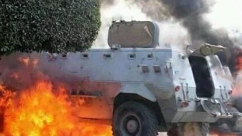 استشهاد جندي مصري في هجوم على مدرعة شمالي سيناء