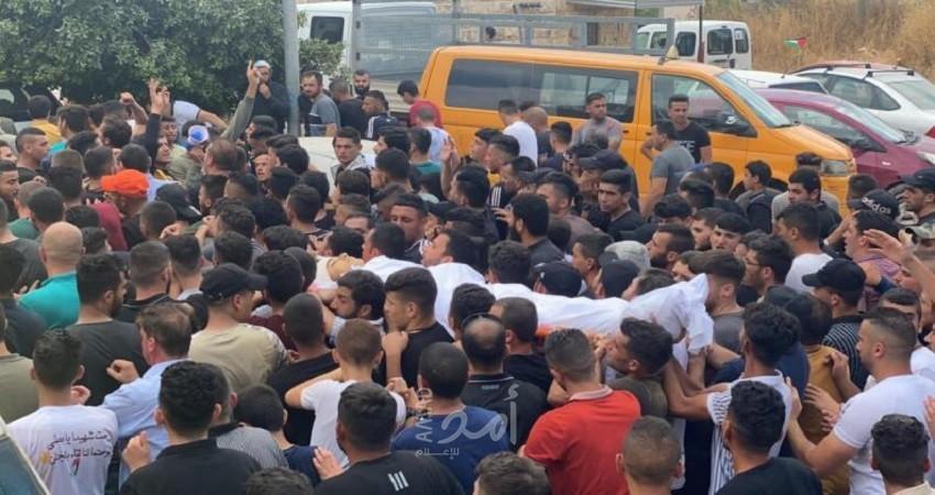 تشييع جثمان الشهيد بني شمسة في بلدة بيتا جنوب نابلس