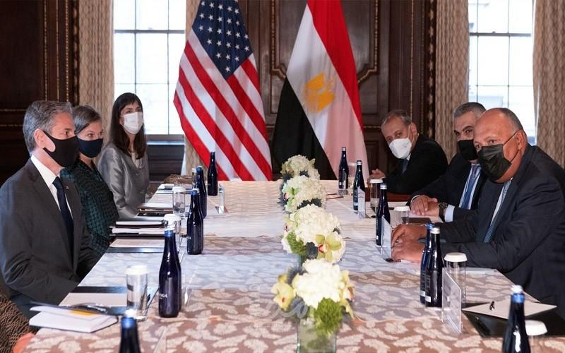بلينكن: توافق مصري أمريكي على خروج القوات الأجنبية من ليبيا