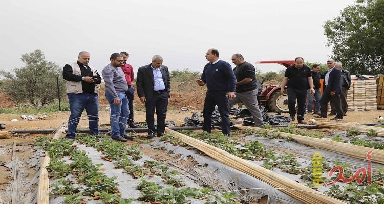 قلقيلية : جولة تفقدية  للمناطق الزراعية المعزولة خلف جدار الفصل العنصري في منطقة المروج