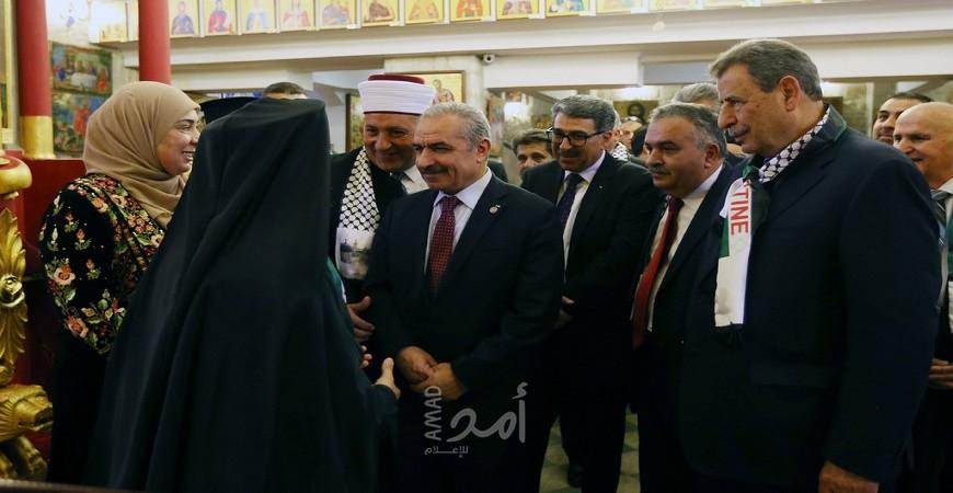 أشتية: لن يتم السماح بالعبث باللحمة الاجتماعية والوطنية ومسيحيي فلسطين مكون رئيسي لشعبنا