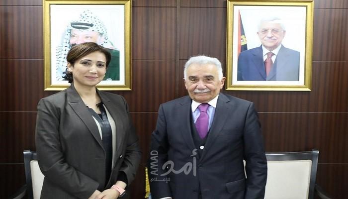 المستشار أبو شرار يبحث مع رئيس الجهاز المركزي للإحصاء التعاون المشترك