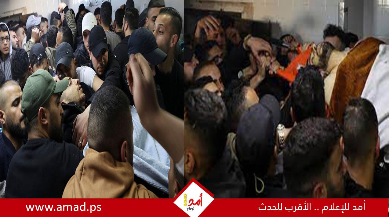 جماهير غفيرة تشيع جثماني الشهيدين الحلاق وأبو بكر في نابلس - صور