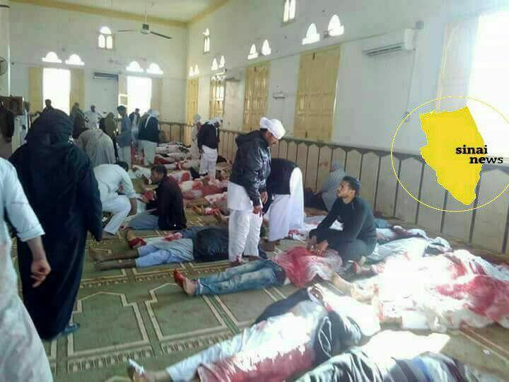 فيديو لتفجير مسجد الروضة بالعريش بشمال سيناء