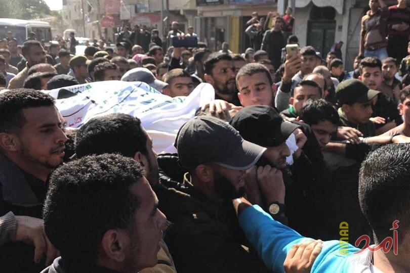 غزة: تشييع الشهيدين "صالحة وقديح"