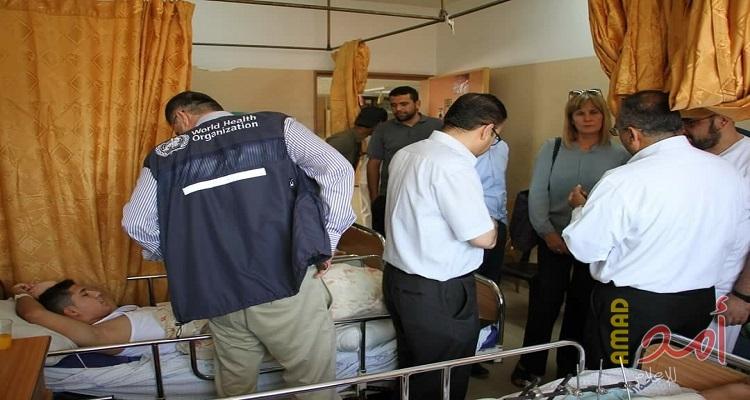 بالصور...وفد دبلوماسي نرويجي يطلع على الأوضاع الإنسانية والصحية بمجمع الشفاء الطبي بغزة