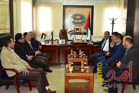 "أبو زهرة و أبو سنينة "يبحثان مشروع محطة معالجة المياه العادمة بمحافظة الخليل