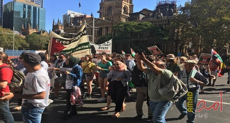 بالصور.. مظاهرات حاشدة في استراليا تضامنا مع الشعب الفلسطيني وتنديدا بجرائم الاحتلال في غزة
