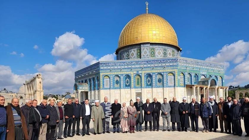 وفد المتابعة الى المسجد الأقصى ردا على استفزازات الاحتلال