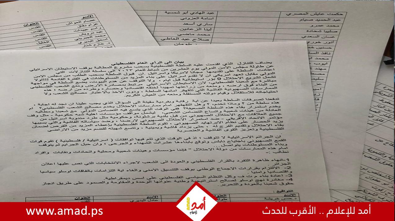 ‎ مؤسسات وشخصيات فلسطينية تدين سحب السلطة مشروع قرار وقف الاستيطان من مجلس الأمن