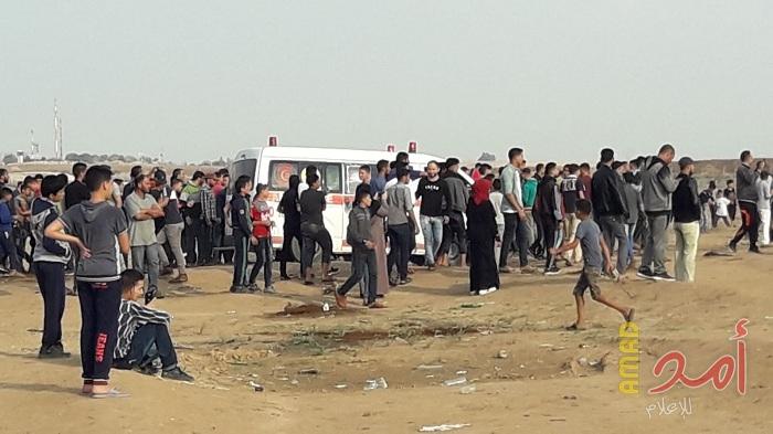 الصحة : إصابة 37 مواطن بالرصاص الحي و من بين الاصابات اطفال والمسعفة فلسطين قديح