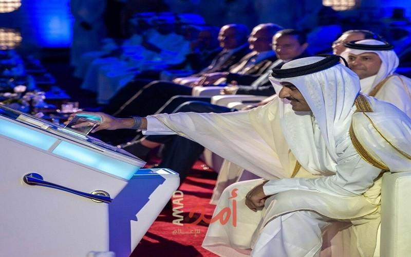 الشيخ تميم  يضع حجر الأساس لمشروع توسعة أكبر حقل للغاز في العالم