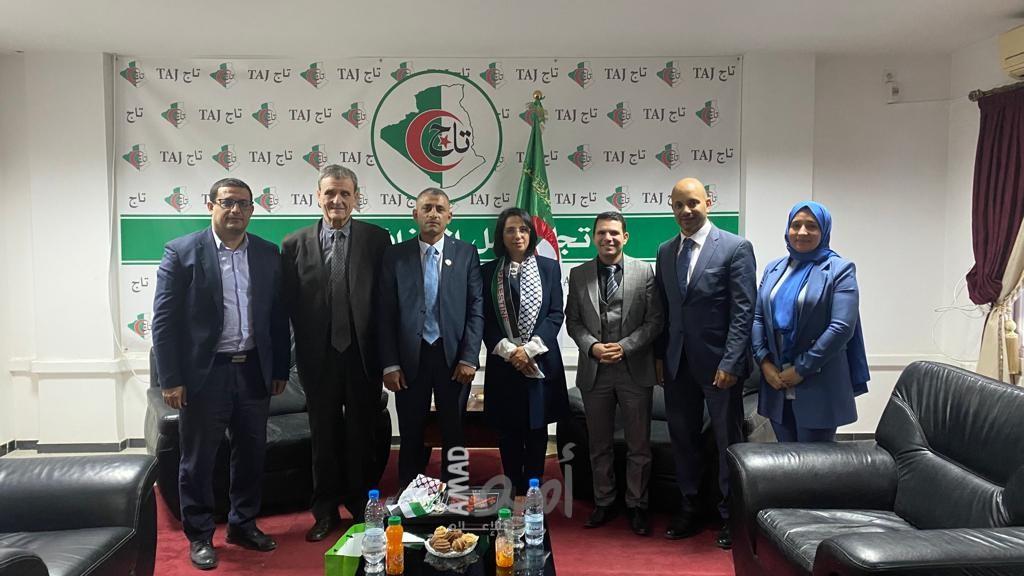 لقاء بين جبهة النضال الشعبي وحزب (تاج) الجزائري يؤكد عمق العلاقات الفلسطينية الجزائرية