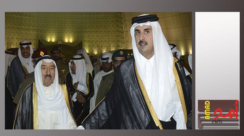 أمير الكويت يتسلم رسالة من أمير قطر