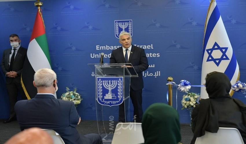 لابيد يفتتح السفارة الإسرائيلية في أبوظبي: الشرق الأوسط بيتنا