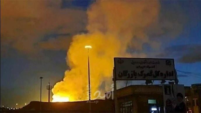 طهران: اندلاع حريق كبير في مصنع في مدينة كرج