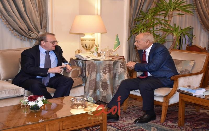 أبو الغيط يستقبل وزير الخارجية الروسي ويناقش معه التطورات في المنطقة
