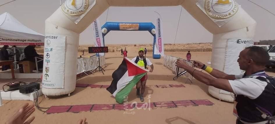 فلسطين تحصل على المرتبة الثانية في سباق التراماراثون تونس الدولي الصحرواي