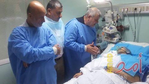 وفد من "الجهاد" يزور المسعفة "شروق مسامح" في المستشفى الأوروبي