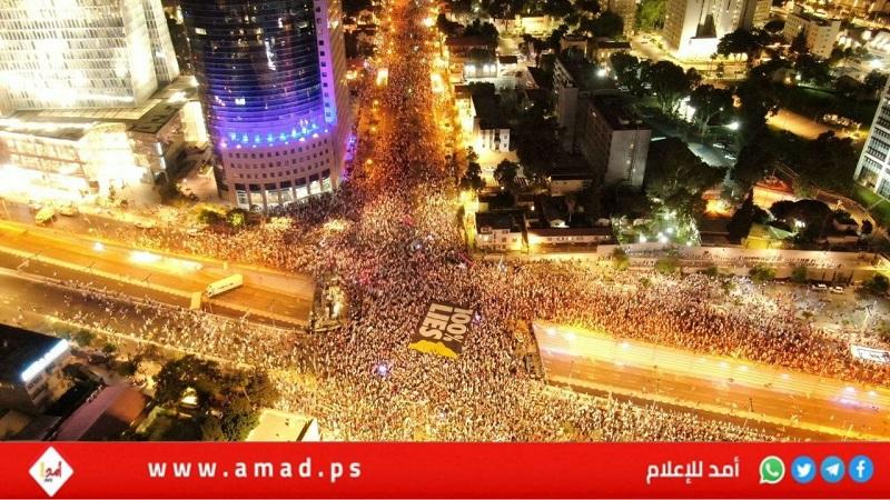 الآلاف يتظاهرون وسط تل أبيب ضد التعديلات القضائية لحكومة نتنياهو- فيديو وصور
