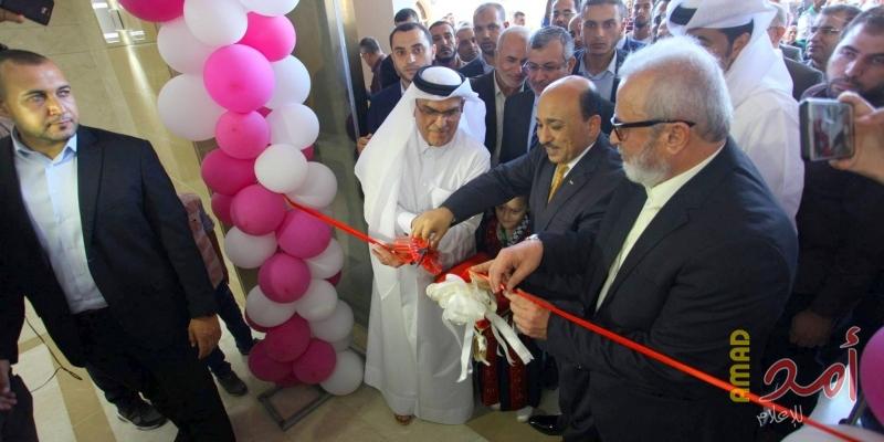 العمادي يفتتح مشروع إنشاء وتجهيز مجمع قصر العدل بغزة (صور)