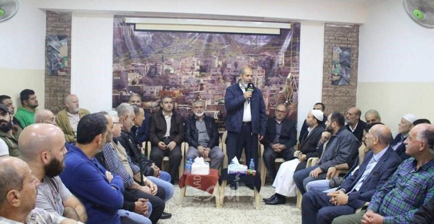 بالصور- الحية يؤكد: المخيمات الفلسطينية ستبقى عنواناً للتمسك بالعودة
