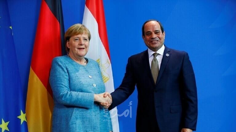 السيسي وميركل يؤكدان رفض التدخلات التركية في ليبيا
