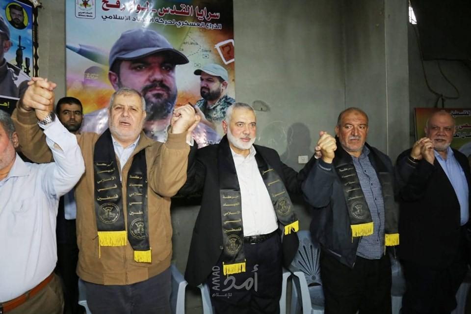 بالصور - في عزاء أبو العطا.. هنية: فاتورة الحساب مع العدو لم تغلق!