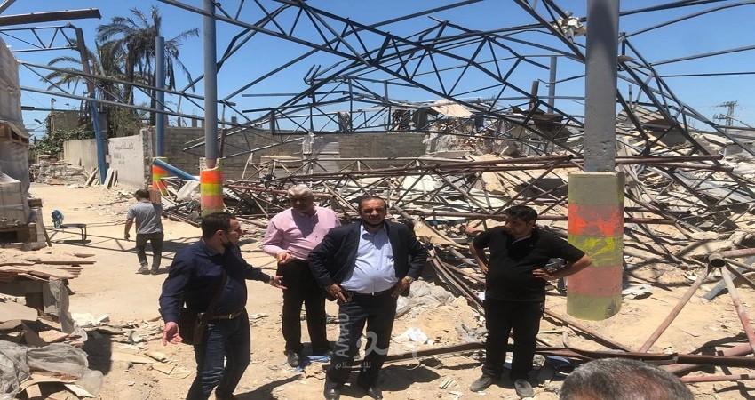 الحايك ووادي يُجريان جولة تفقدية للمصانع المدمرة شرق وشمال غزة