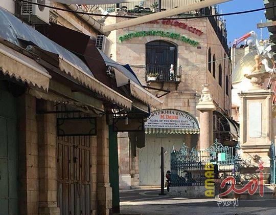 الإضراب يعم المدينة المقدسة حداداً على أرواح شهداء غزة (صور)