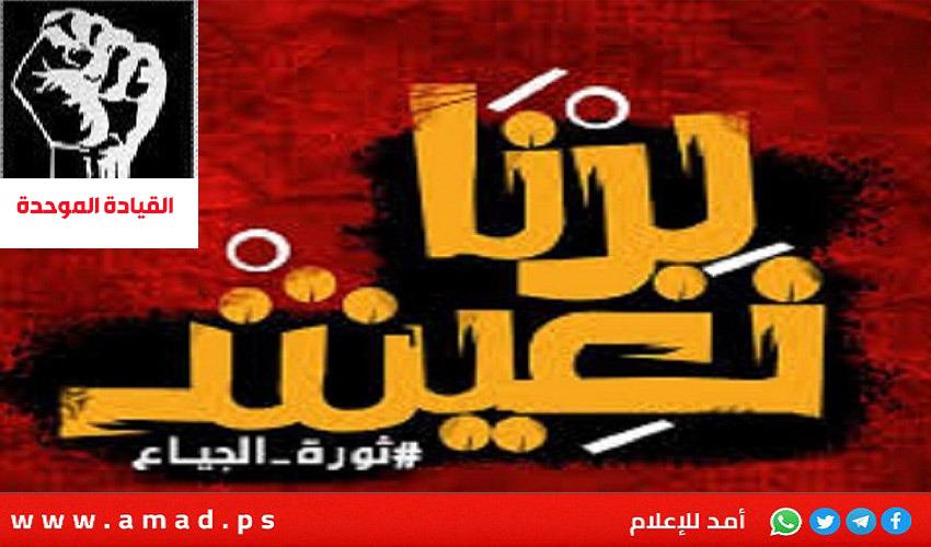 القيادة الموحدة للانتفاضة في غزة تدعو لاستمرار الحراك ضد حكومة حماس