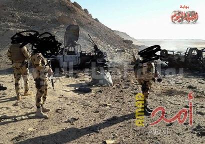 فيديو ..وزارة الدفاع :القضاء على باقى العناصر الإرهابية الهاربة بـ الواحات"