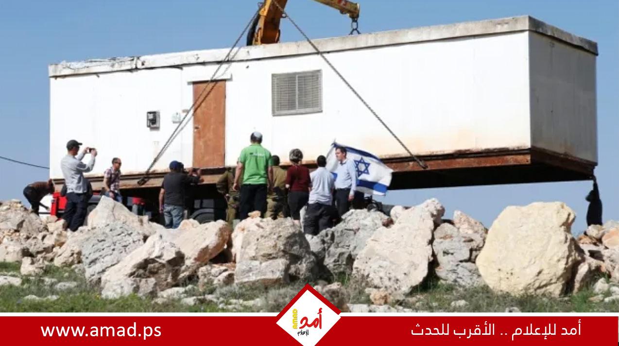 مستوطنون يحاولون إعادة بناء بؤرة استيطانية شمالي الضفة