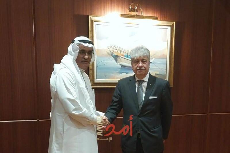 مجدلاني يبحث مع مدير مؤسسة "اجفند القحطاني" سبل تعزيز التعاون لخدمة الأسر الفلسطينية الفقيرة